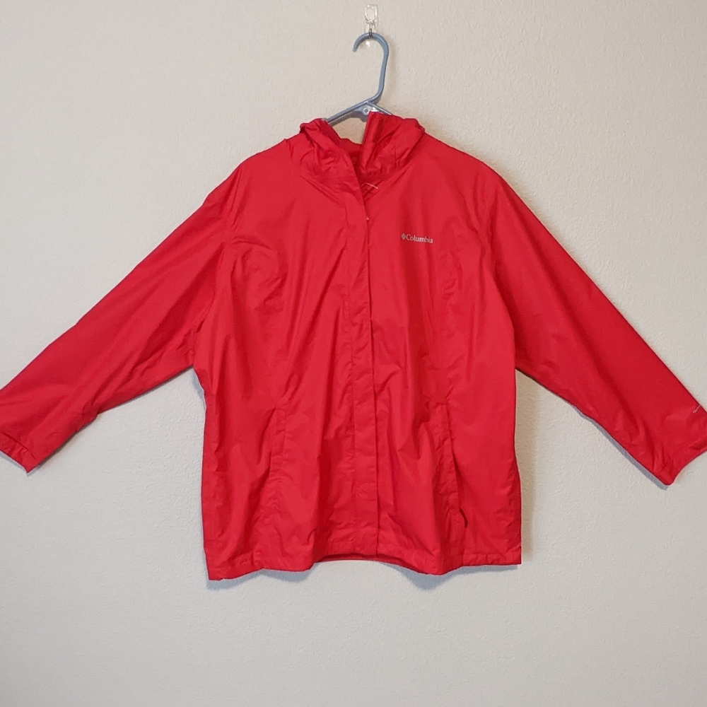 Red Columbia Windbreaker